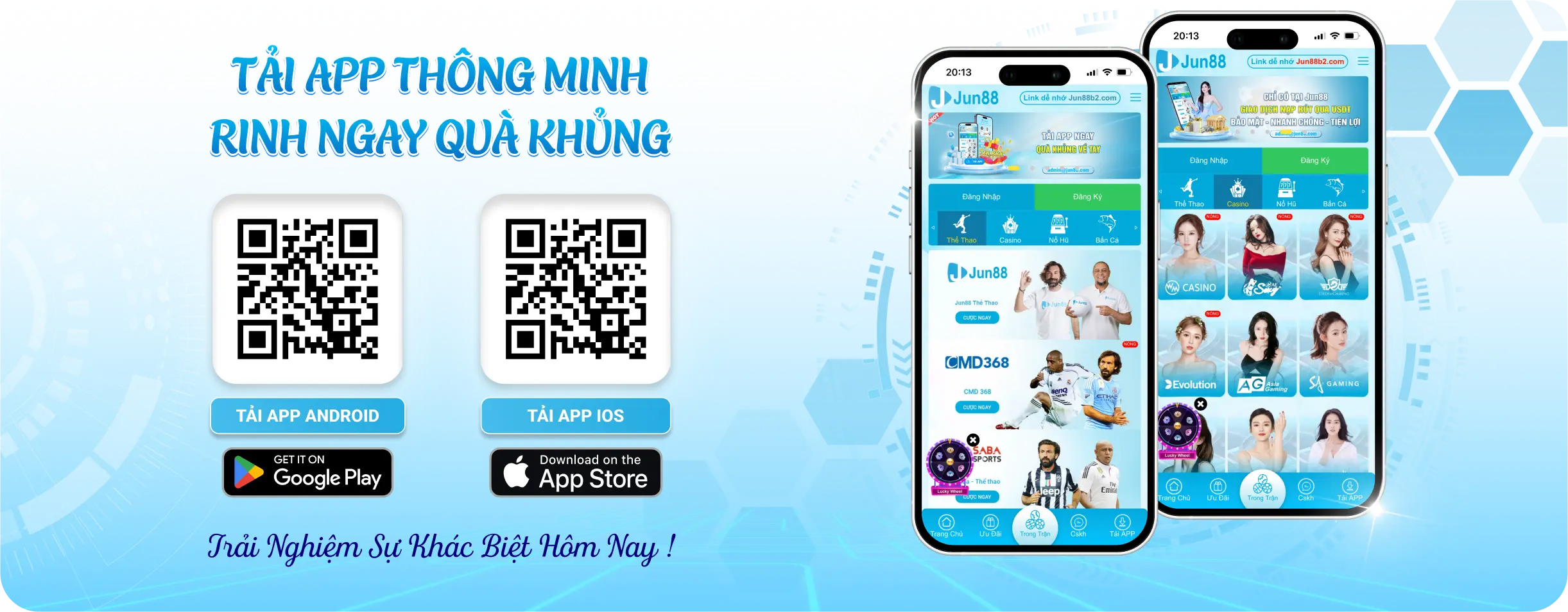 Hướng dẫn tải ứng dụng Jun88 trên IOS và Android